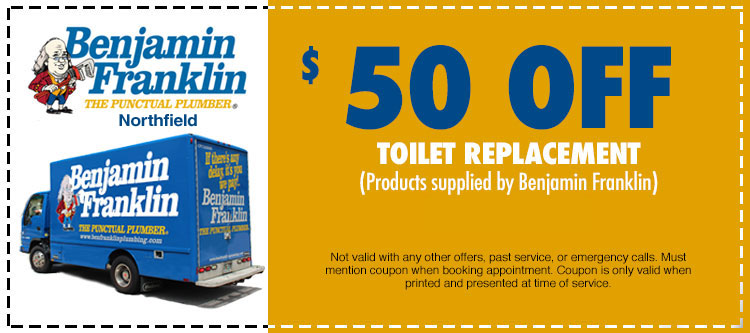 discount on toilet repair or replacement 